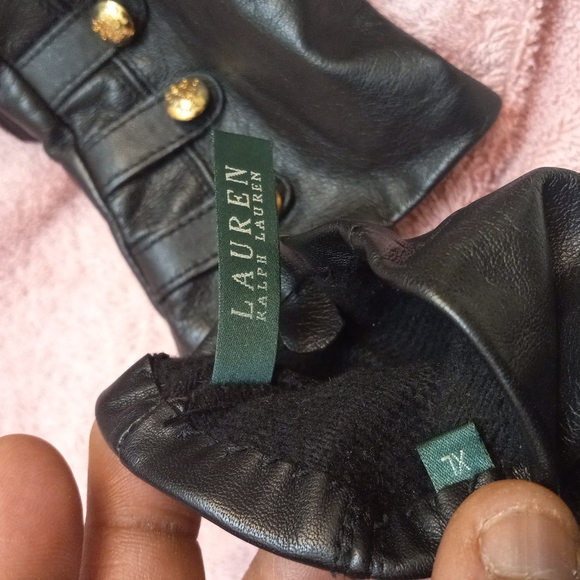 LAUREN RALPH LAUREN LEATHER GLOVES - Picture 6 of 8